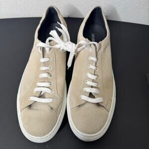 Ankari Floruss Men’s Sneakers Size 13 Beige Suede Low Top Lace Up Casual Shoes